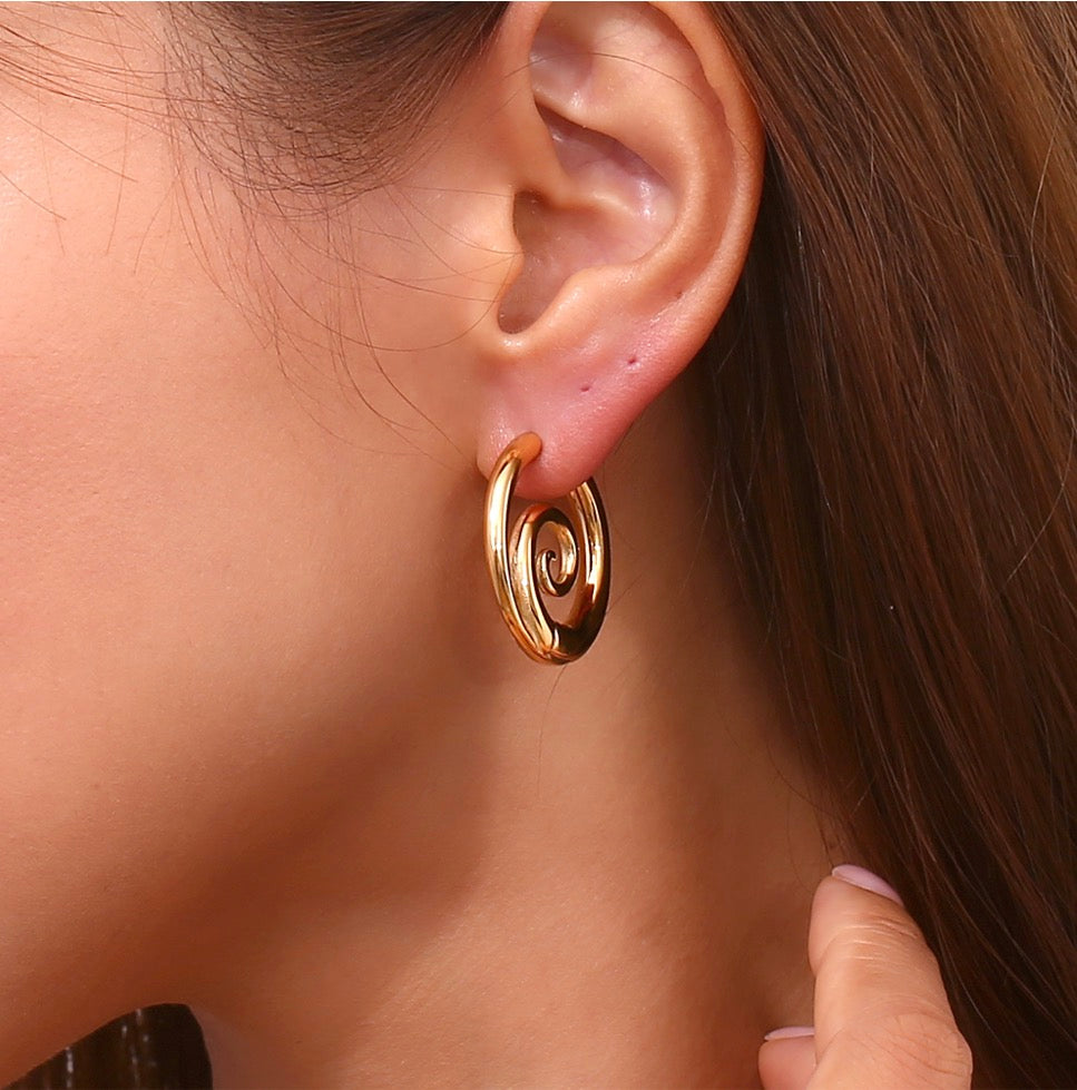 Ume Earrings - Silver Stainless Steel
