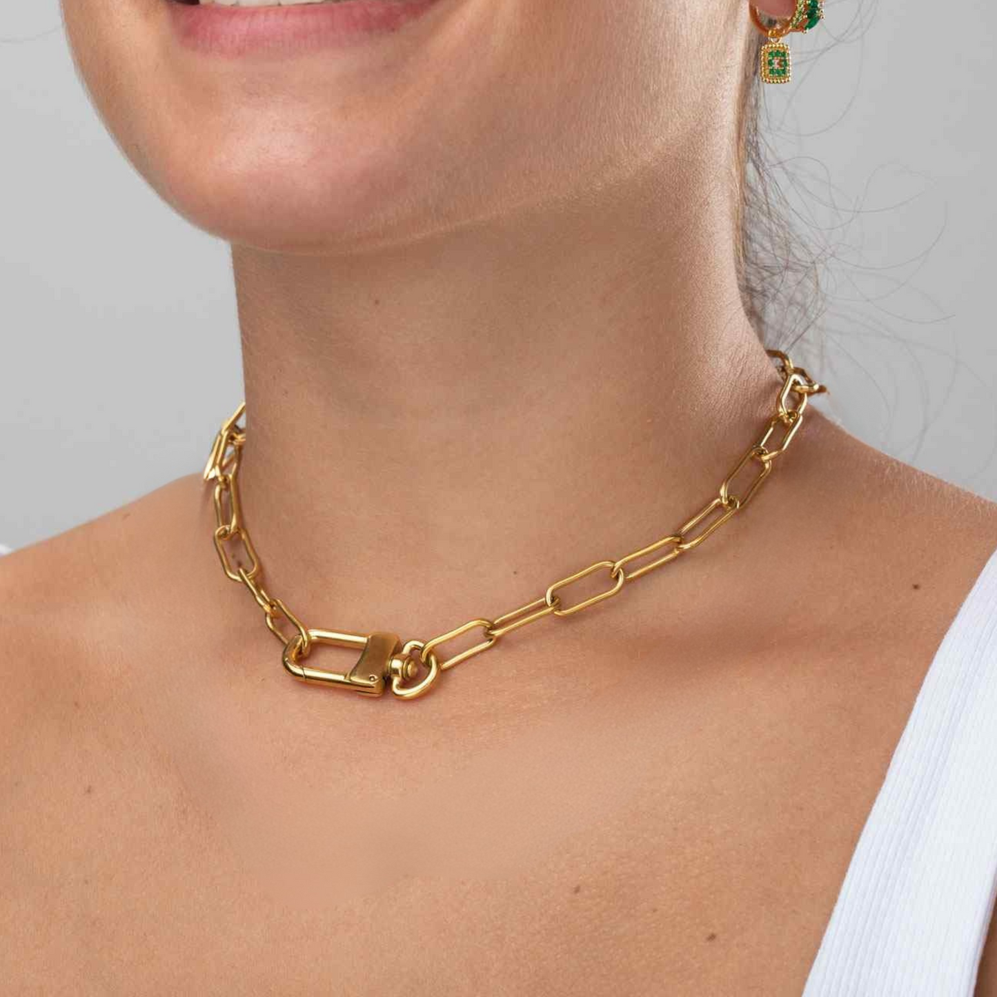 Rozen choker ketting - Roestvrij staal