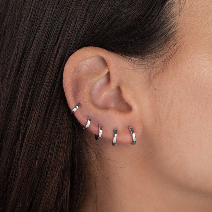 Ivie Small Hoops - Silver - ginginjewels