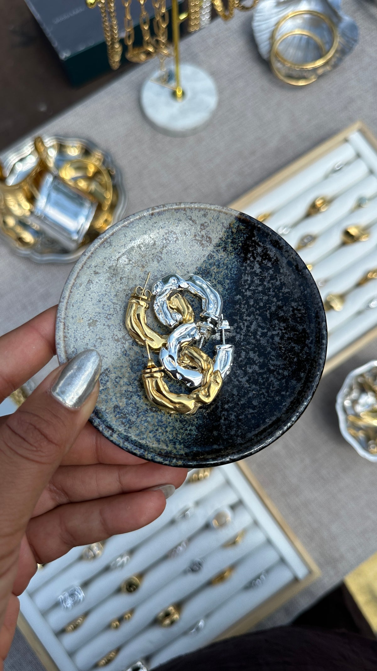 Sarah Earrings - Gold Stainless Steel