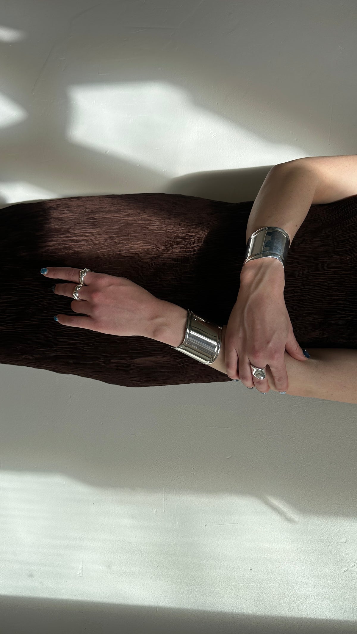 Ricci Cuff Bracelet - Silver Stainless Steel
