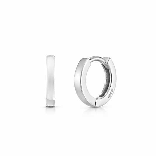 Ivie Small Hoops - Silver
