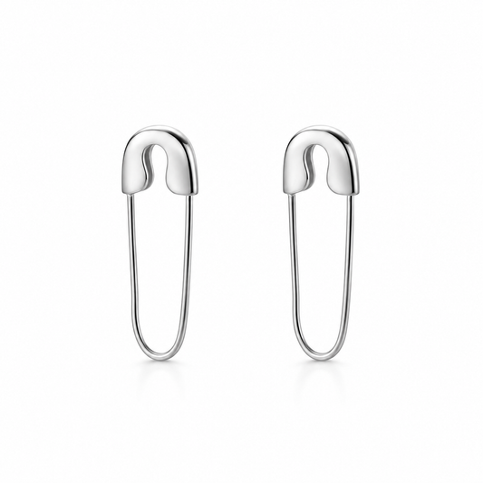 Pin Earrings - Silver