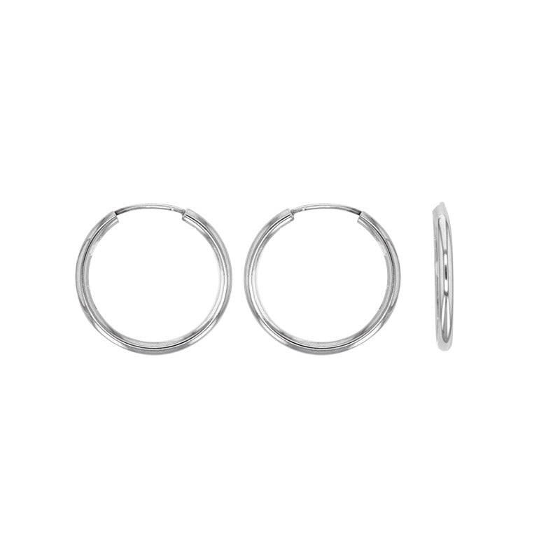 Zola Mini Hoops - 9ct Solid White Gold