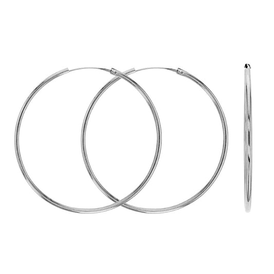 Zola Hoops - 9ct Solid White Gold