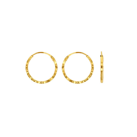 Zuri Mini Hoops - 9kt Massief Goud