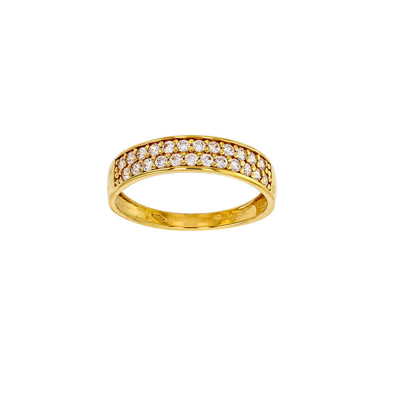 Makeda Ring - 9kt Massief Goud & Zirkonia