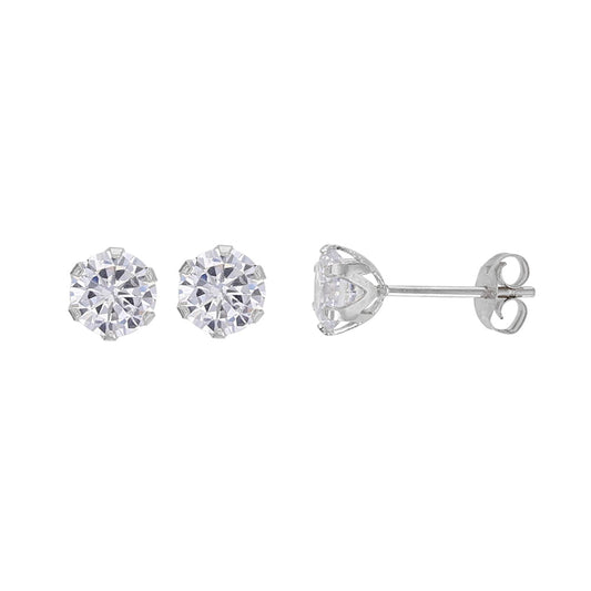 Malia Stud Earrings - 9ct Solid White Gold
