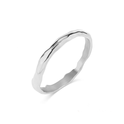 Organic Bangle Silver - Rhea Bracelet featuring a sleek and elegant stainless steel design.