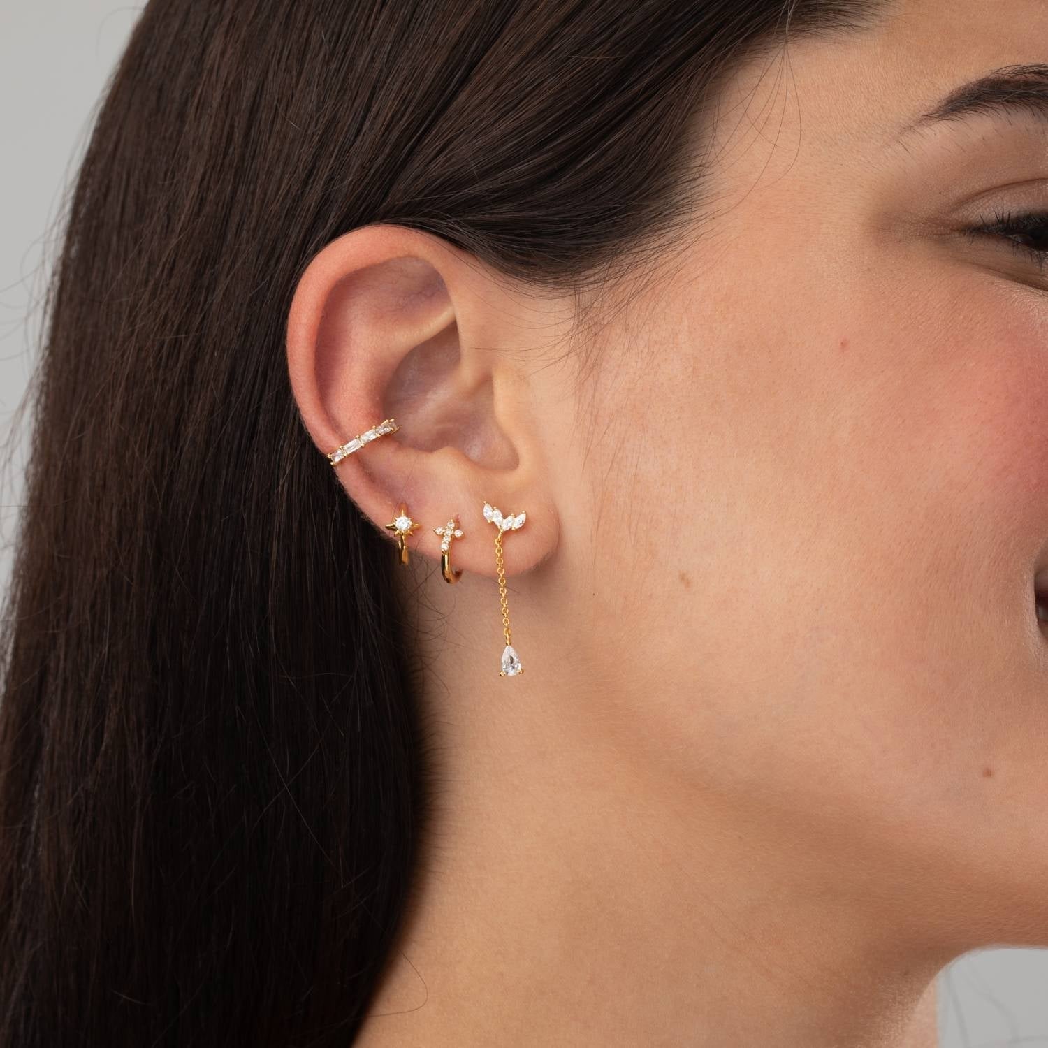 Holly Earcuff - Silver - ginginjewels