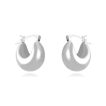 Bruna Small Hoops - Silver