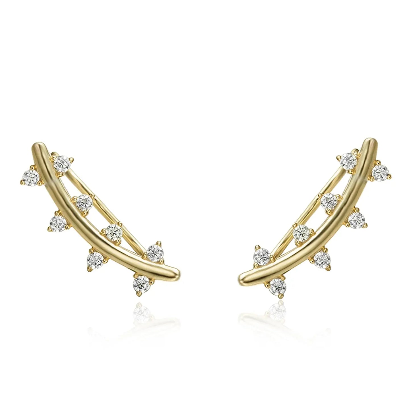 Luna Climber earring - 18K Gold plated - ginginjewels