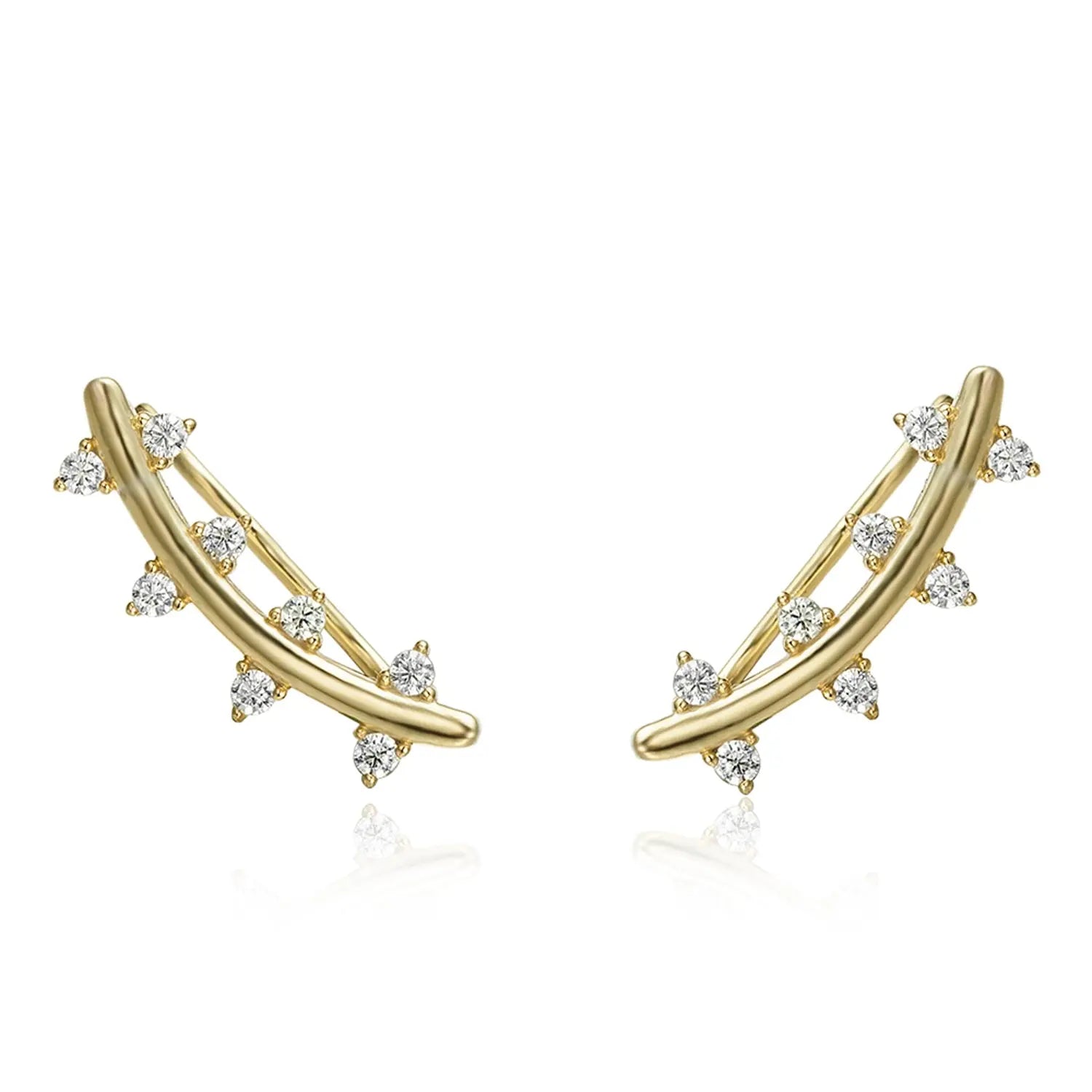 Luna Climber earring - 18K Gold plated - ginginjewels