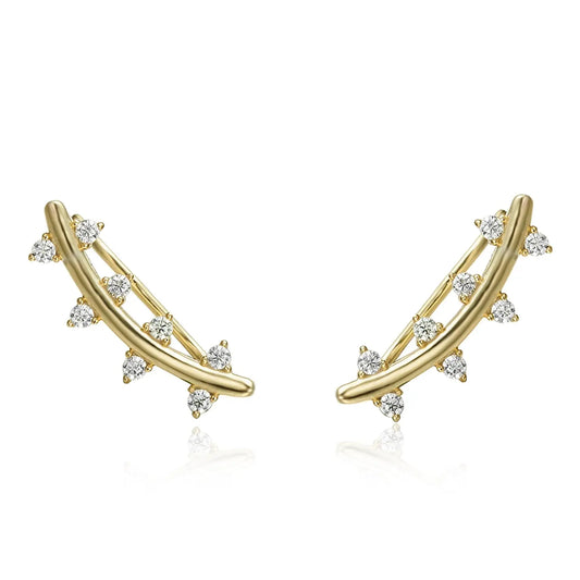 Luna Climber earring - 18K Gold plated - ginginjewels
