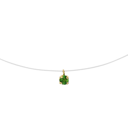 Safia Solitaire - Diopside & 18K Gold