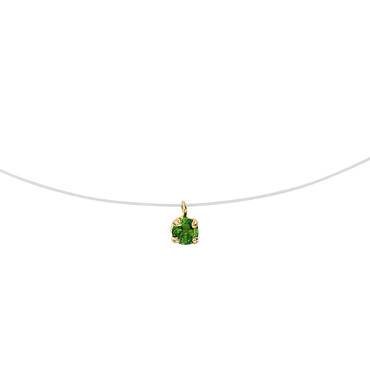 Safia Solitaire - Diopside & 18K Gold