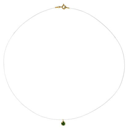 Safia Solitaire - Diopside & 18K Gold