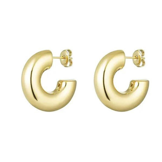 Pia Hoops - 18K Gold Plated - ginginjewels