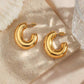 Tia Hoops - Silver - ginginjewels